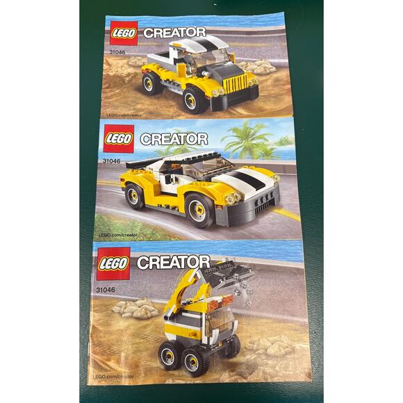 Lego Creator No. 31046 3-in-1 Fast Car, Skid Loader, Pick Up Truck 222 Pieces - Picture 1 of 9